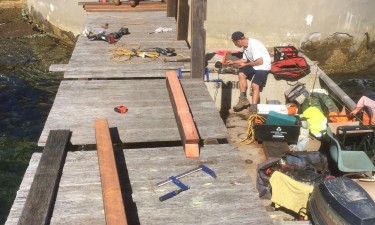 Jetty Repairs new hand rail and jetty repairs on the waterfront