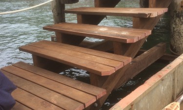 Rebuilding of Sea Stairs rebuilt sea stairs on the waterfront
